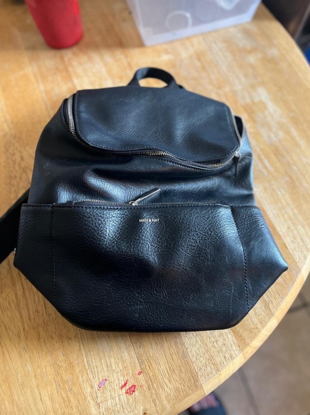 Matt & Nat Black Vegan Leather Belt Bag